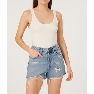 BDG Urban Outfitters Surf Short Size 26 High Rise Distressed Cutoff Jean Shorts